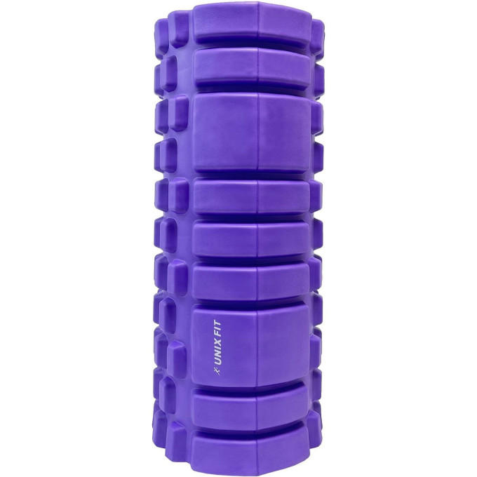 Ролик массажный для йоги и фитнеса UNIX FIT 33 см, фиолетовый FRU33CMVT